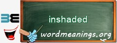 WordMeaning blackboard for inshaded